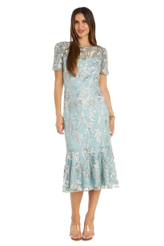 R&M Richards 1778P Short Floral Cocktail Petite Dress