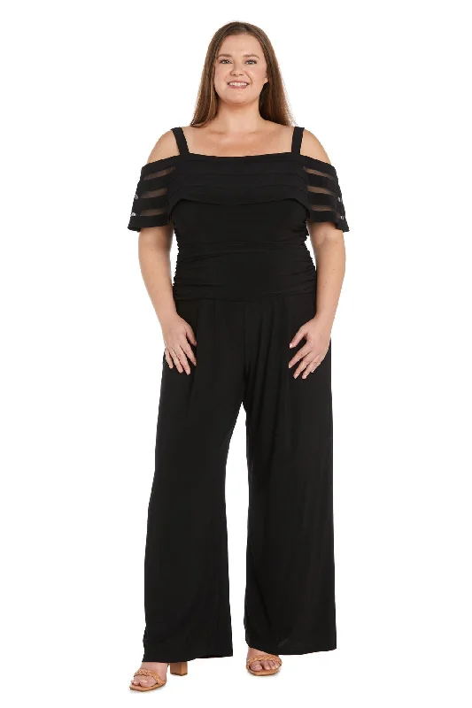 R&M Richards 3288W Long Formal Plus Size Jumpsuit