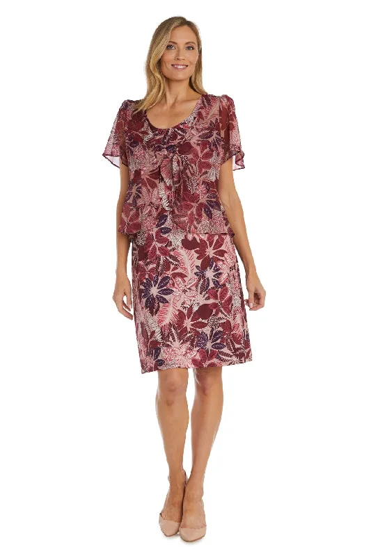 R&M Richards 9526 Floral Print Short Formal Dress