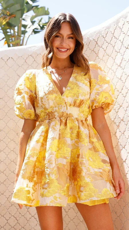 Abel Mini Dress - Yellow