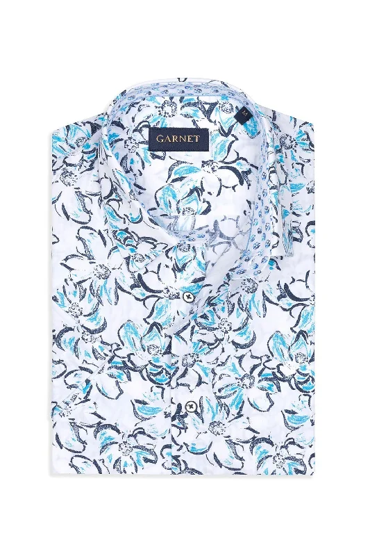 Abstract Floral Printed Shirt