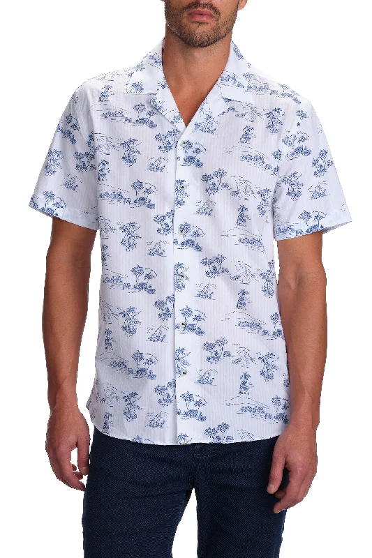 Seersucker Floral Short Sleeve Shirt