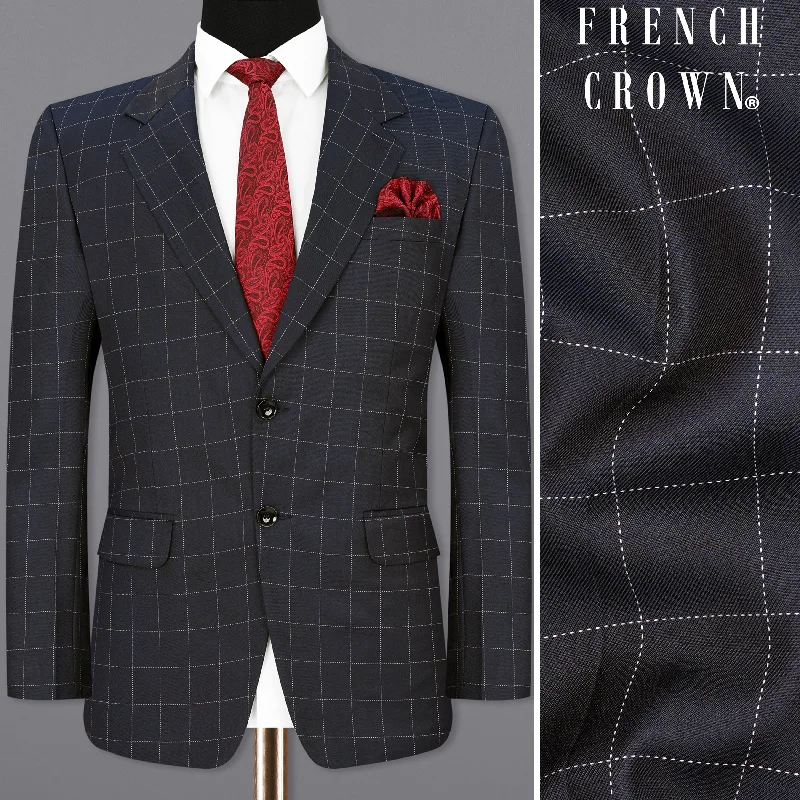 Thunder Blue Windowpane Blazer