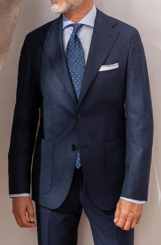 Blue birdseye suit - Made in Italy