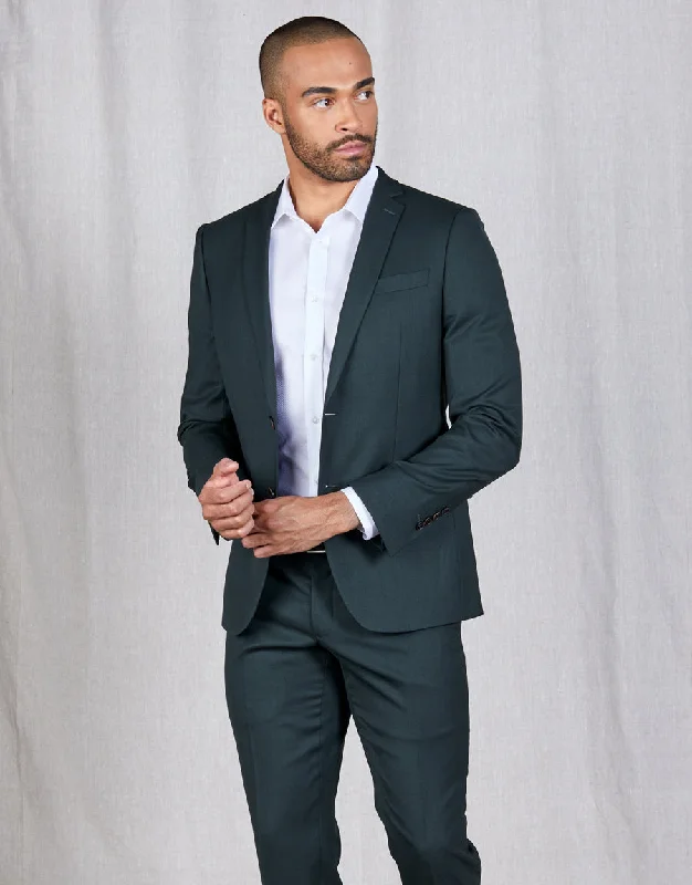 Fresh Dark Green Two Piece Suit