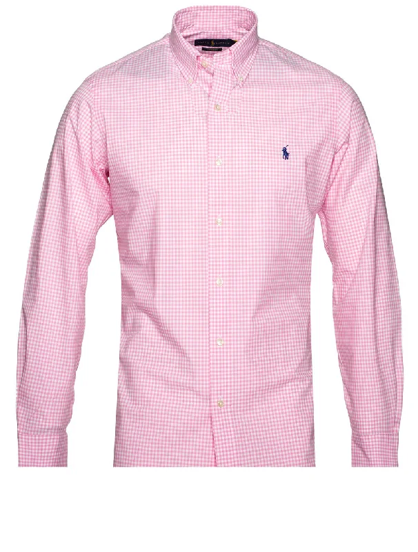 Pink Check B/d Shirt Pink