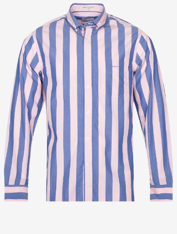 Regular Poplin Parasol Stripe Shirt Blushing Pink