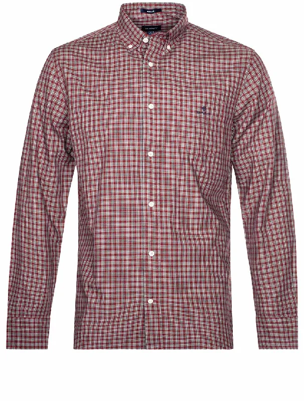 Regular Small Tartan Twill Shirt Cabernet Red