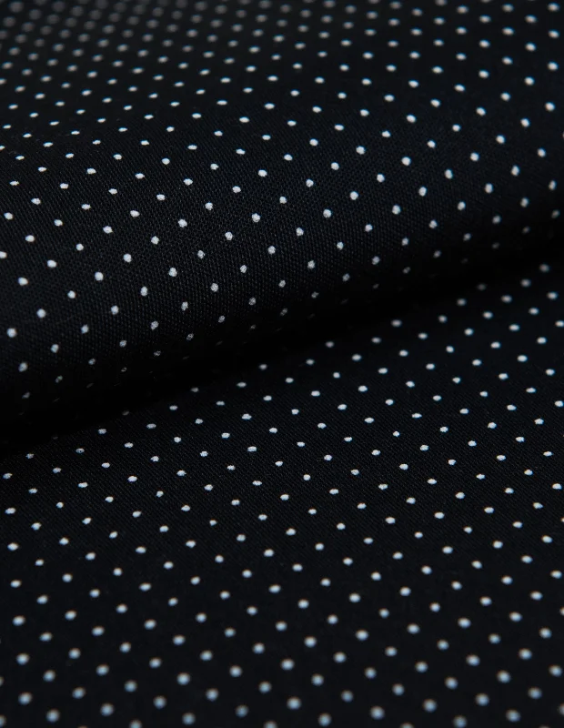 Navy Pin Dot Print