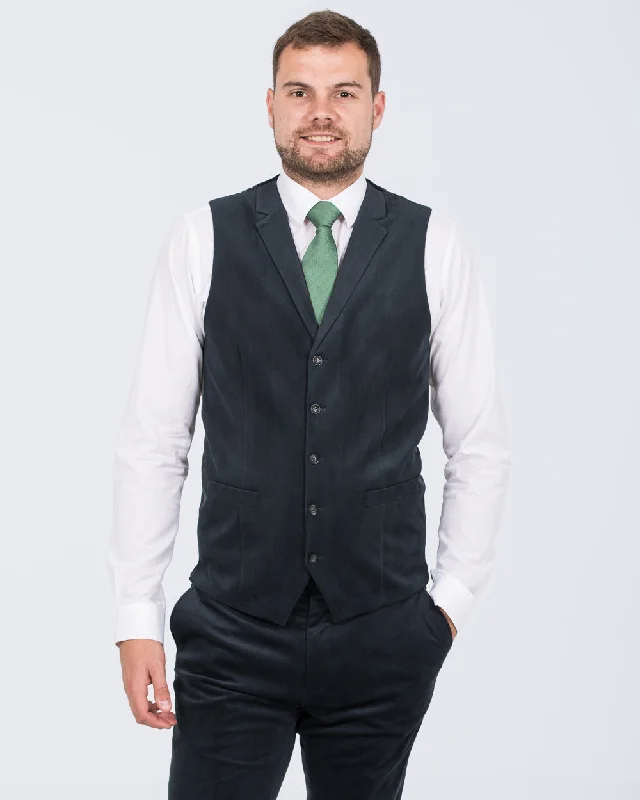 Skopes Atkinson Slim Fit Tall Cord Suit Waistcoat (teal)