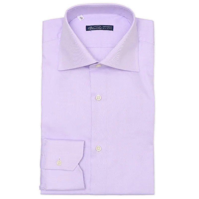 VANNUCCI Milano Lavender Cotton Dress Shirt EU 38 NEW US 15